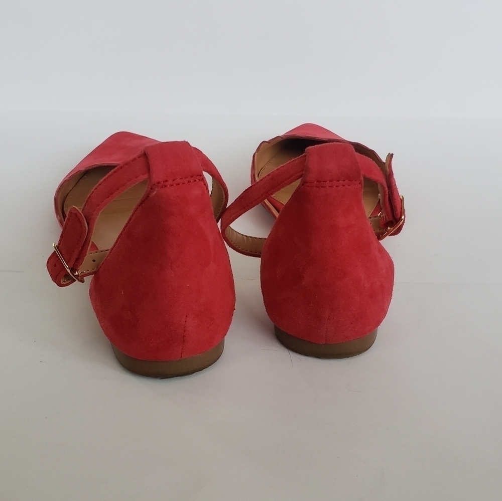 J. Crew red flats suede material - Picture 5 of 8